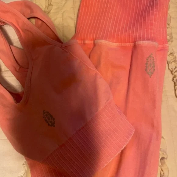 Coral Free People Good Karma set - Picture 2 of 3